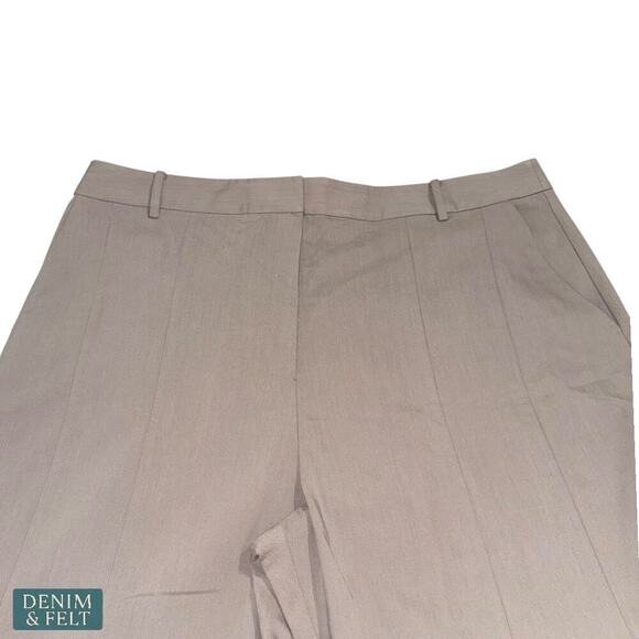 ASOS Design Curve Wide Leg Taupe Dress Pants Size 18 US High Rise Workwear - Picture 2 of 7